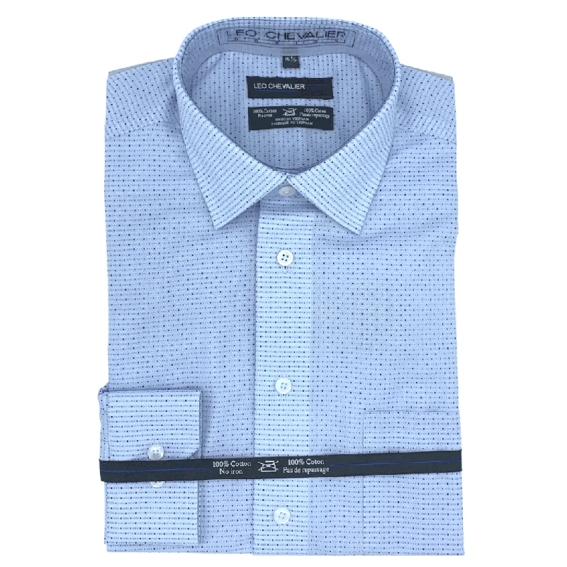 Buy Now Leo Chevalier 100% Cotton Non-Iron Light Blue Dress Shirt - 426185