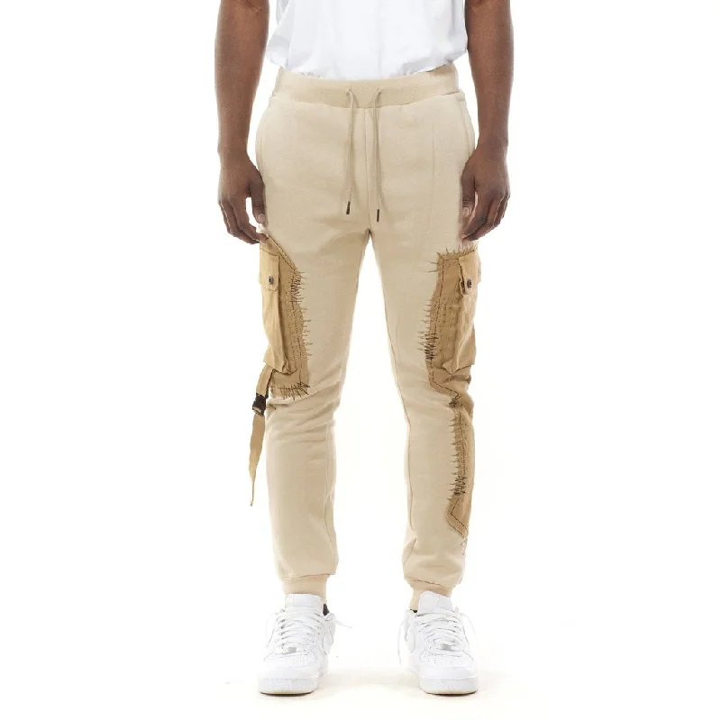 Fantastic Deals Utility Fashion Fleece Joggers - Light Khaki