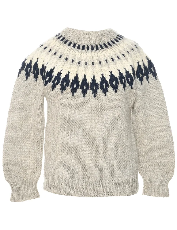 Bargain Prices Wool Nordic Jumper - M