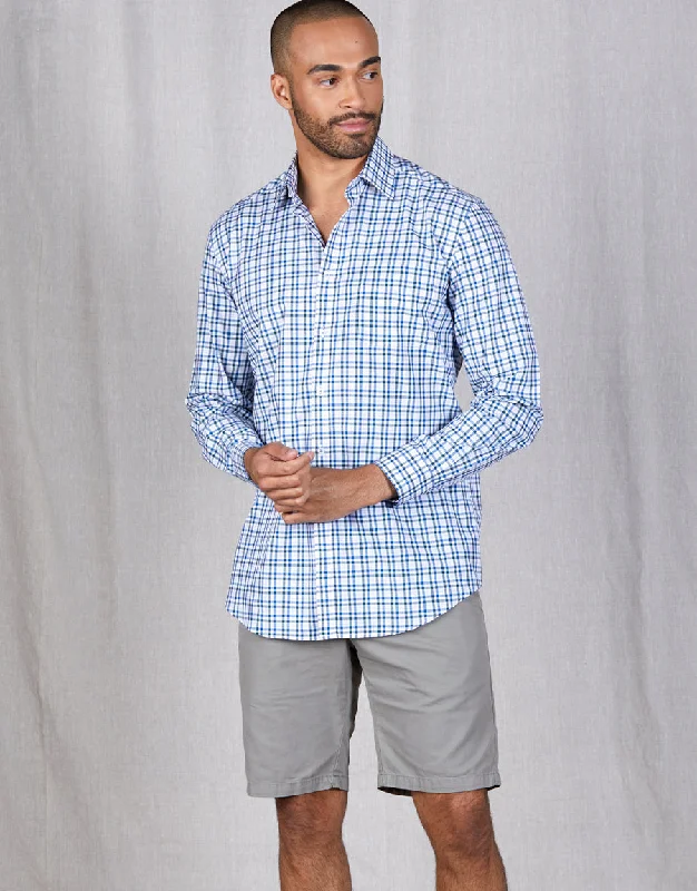 Weekend Discounts to Enjoy Sinatra Green & Navy Check Shirt