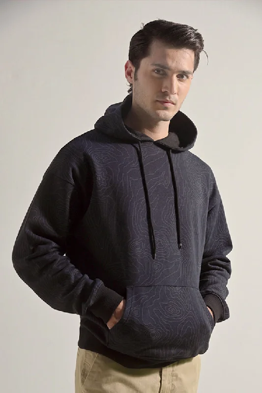 Early Access Printed Pullover Hoodie - Black