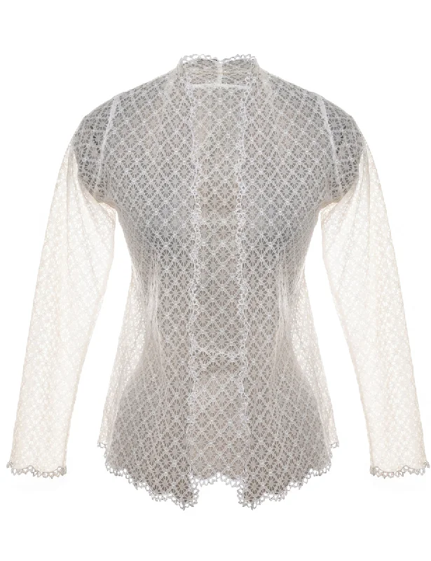 Steal Deal White Lace Jacket - S