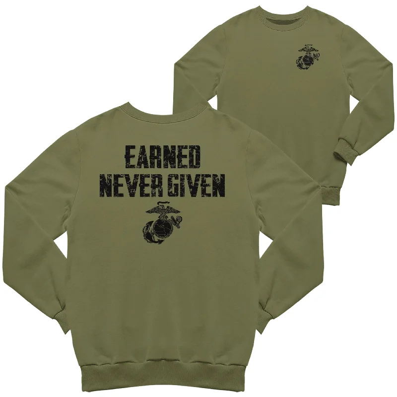 Stock Clearance Earned Never Given 2-Sided Sweatshirt