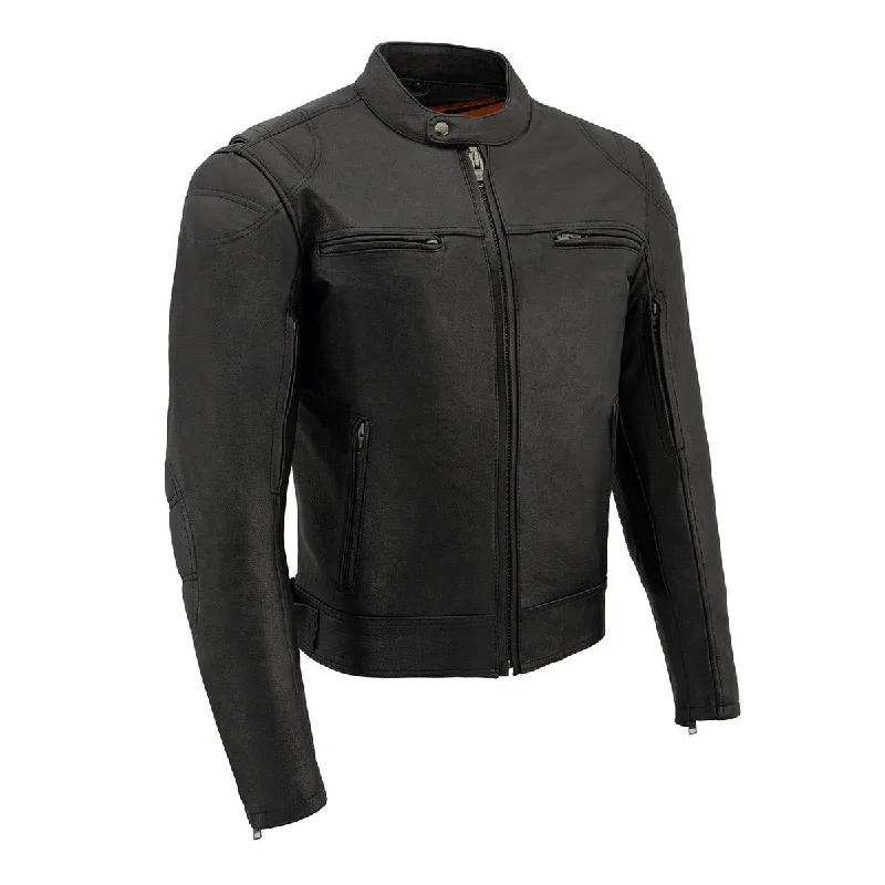 Great Bargain Milwaukee Leather MLM1560 Men's Black Long Body and Vented Motorcycle Leather Jacket