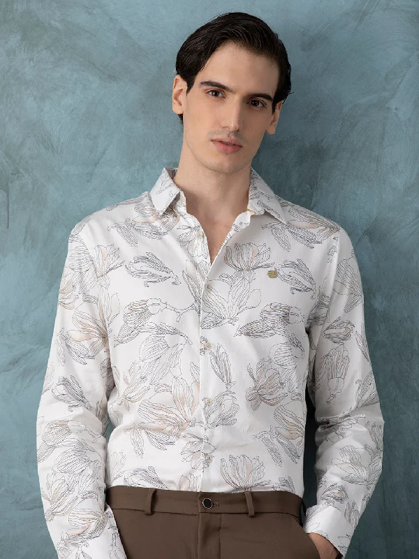Unmissable Offer Beige Floral Printed Shirt