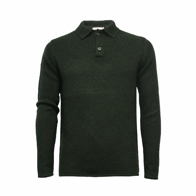 Special Promotion Cashmere Sweater Polo Neck heavy Jersey Mercury
