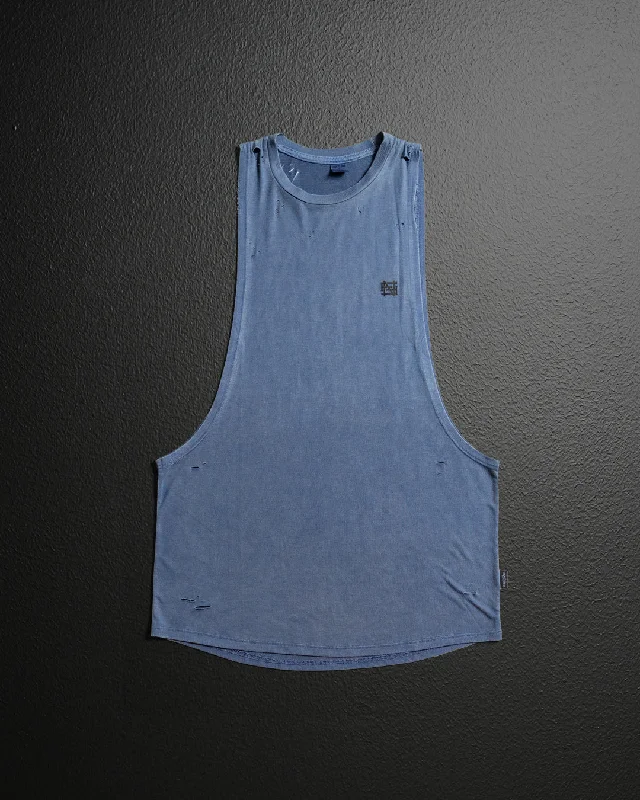 Weekend Deal MOTO DISTRESSED BRO TANK - BLUE