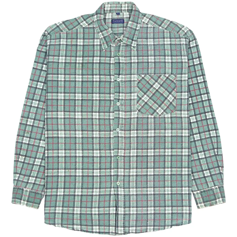 Online Deal Burcordi Checkered Flannel Shirt Green