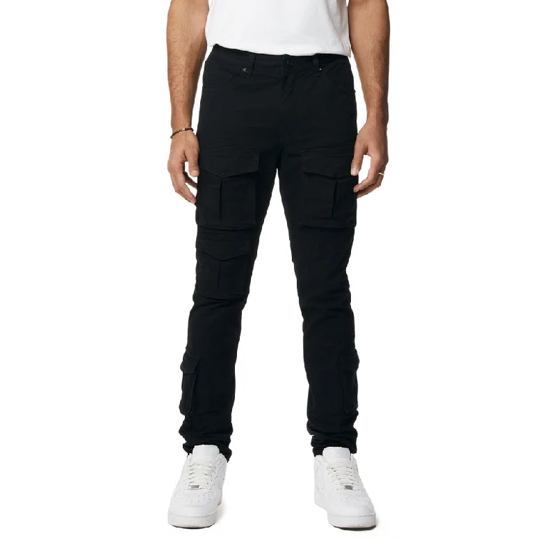 Stock Up Slim 10 Pocket Twill Pants - Black