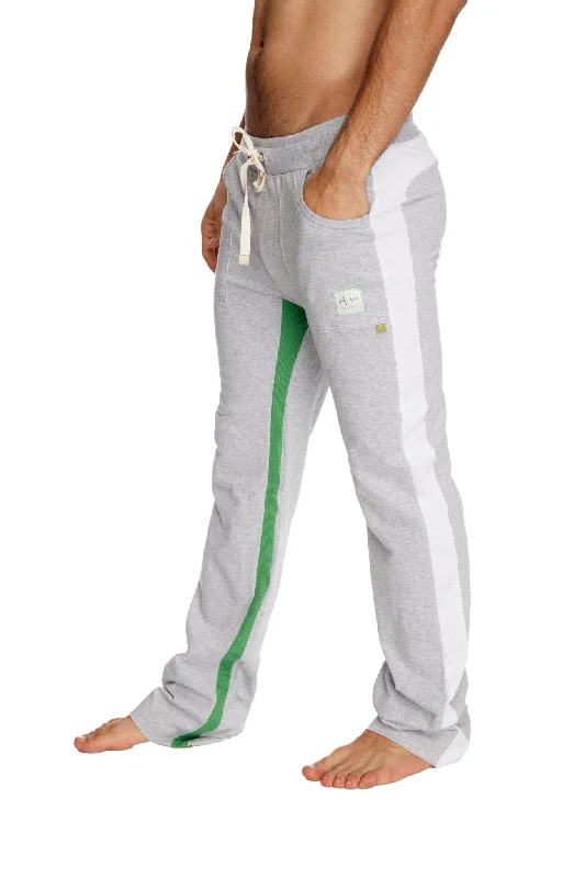 Unmissable Sale Ultra Flex Yoga Track & Yoga Sweat Pant (GREY w/White & Green)