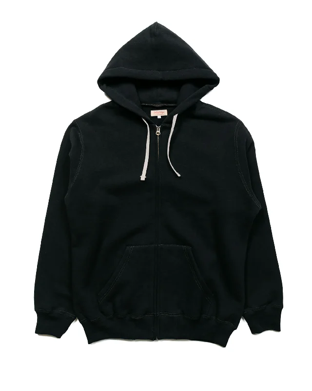 Final Sale The Real McCoy's MC19125 10 oz. Loopwheel F/Z Parka Black
