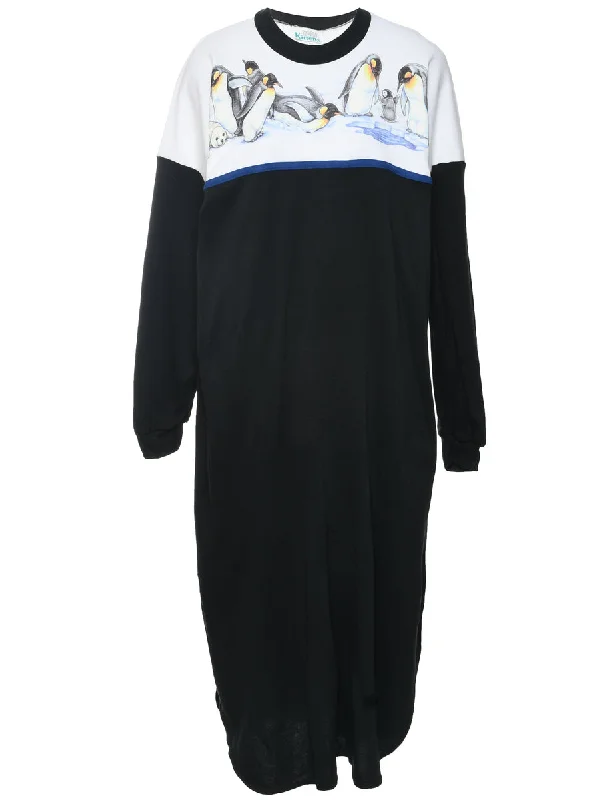 Weekend Bargains to Cherish Two Tone Penguin Dress - L