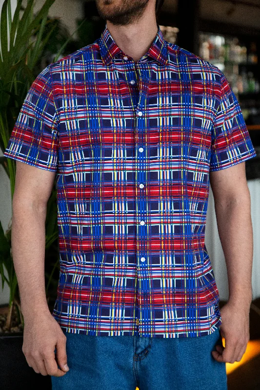 Final Clearance Men's tartan twist print shirt