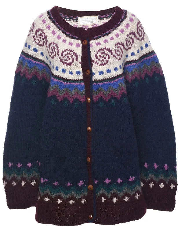 Weekend Bargains to Indulge In Wool Nordic Cardigan - XL