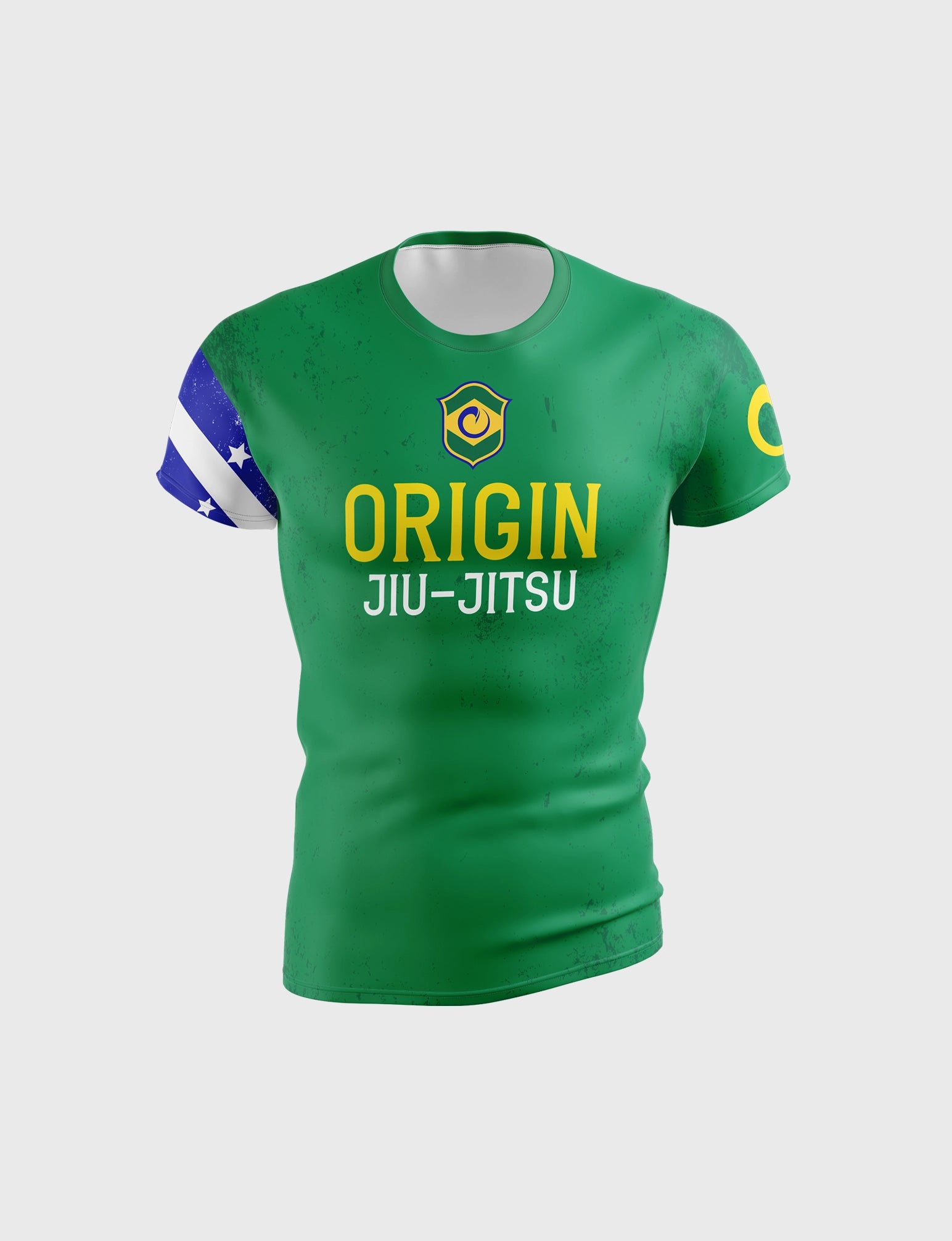 Hot Buy BRAZIL FLAG SS COMFORT FIT RASHGUARD