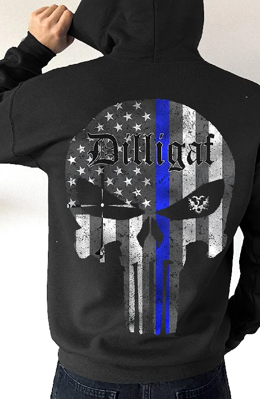 Price Rollback Police Dilligaf Punisher Pullover Hoodie