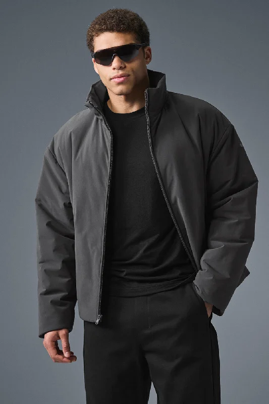 Closeout Deal Stretch Woven Notable Jacket - Anthracite