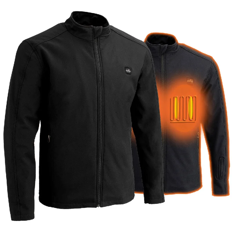 Discount Extravaganza The Bikers Zone BZ2862 Men's Heated Black Soft-Shell Jacket with 12V Battery Discount Extravaganza The Bikers Zone BZ2862 Men's Heated Black Soft-Shell Jacket with 12V Battery