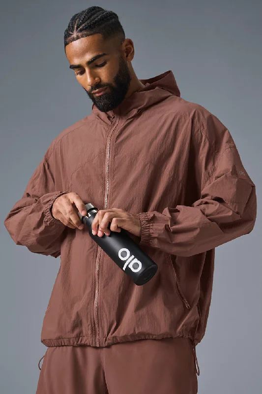 Quick Sale Vantage Nylon Ripstop Track Jacket - Chestnut