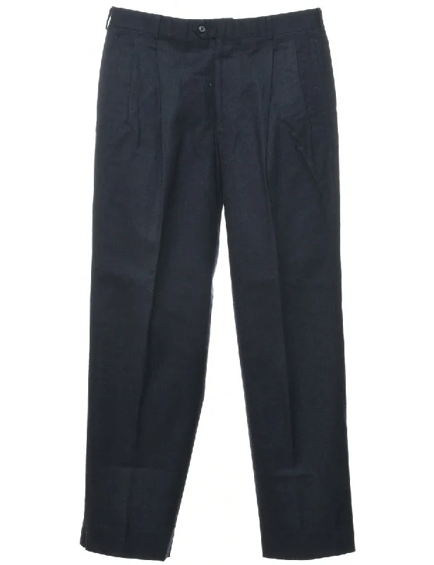 Weekend Savings Bonanza Wool Navy Trousers - W33 L31