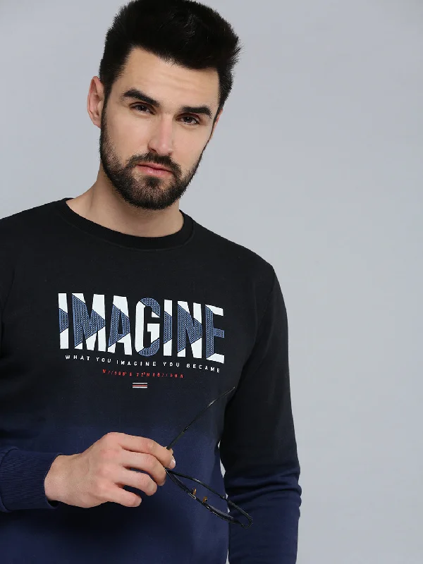 Can't Beat Men Black Colourblock Sweatshirt