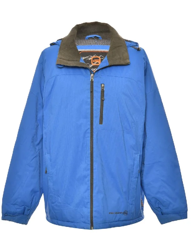 Half Price Zip Front Blue Free Country Mountaineering Jacket - L