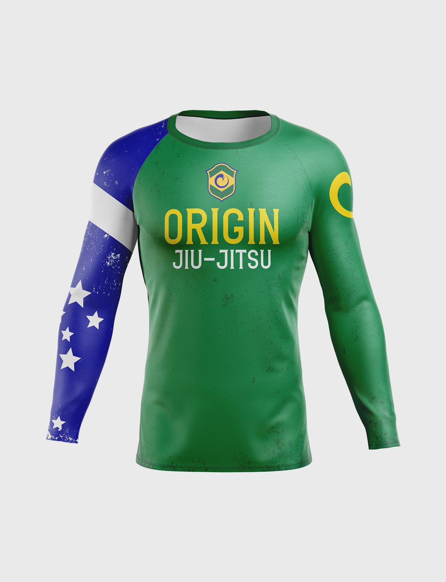 Early Access BRAZIL FLAG LS COMPRESSION FIT RASHGUARD