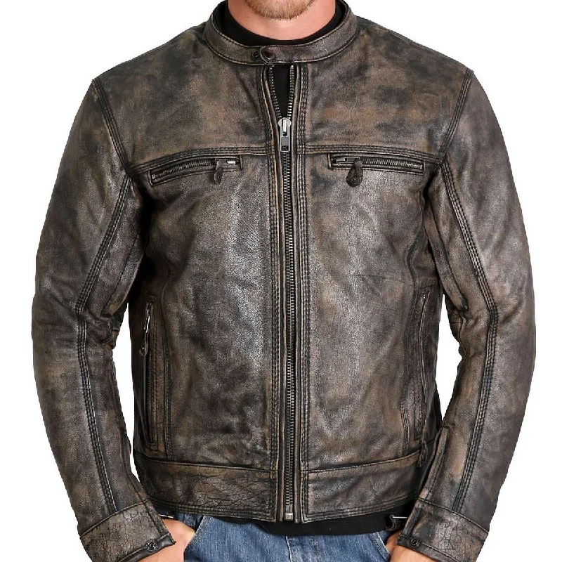 Super Discount Hot Leathers JKM1019 Men's Distressed Brown Leather Jacket with Inside Storage Pockets Super Discount Hot Leathers JKM1019 Men's Distressed Brown Leather Jacket with Inside Storage Pockets