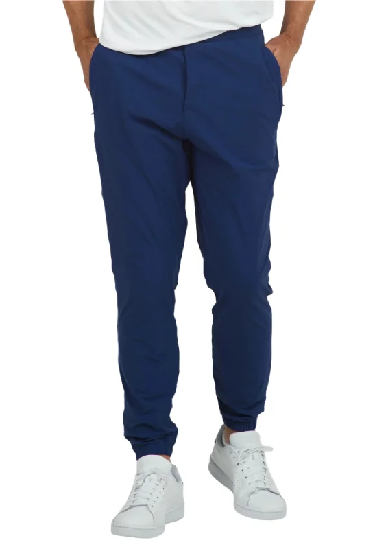 Hurry In IBKUL Men's Solid Joggers - Navy