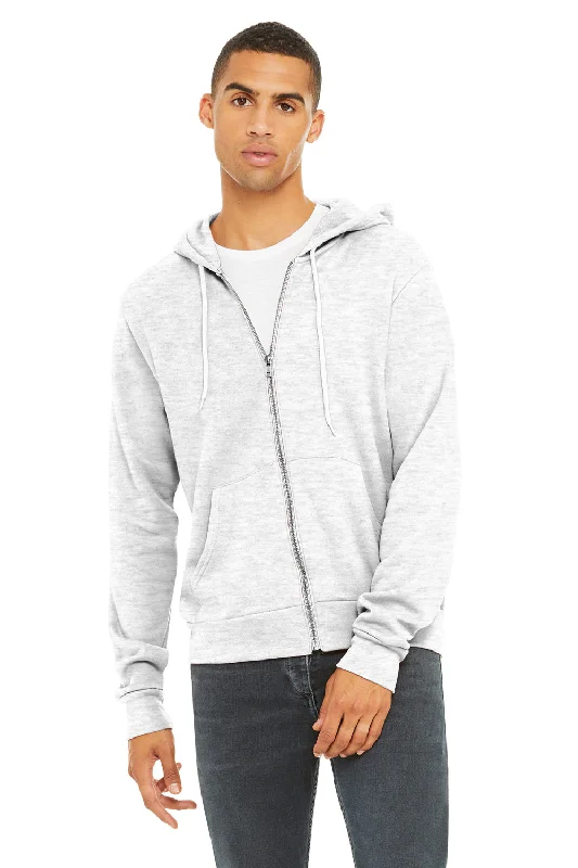 Special Offer Bella + Canvas Mens Fleece Full Zip Hooded Sweatshirt Hoodie w/ Pockets - Ash Grey Special Offer Bella + Canvas Mens Fleece Full Zip Hooded Sweatshirt Hoodie w/ Pockets - Ash Grey