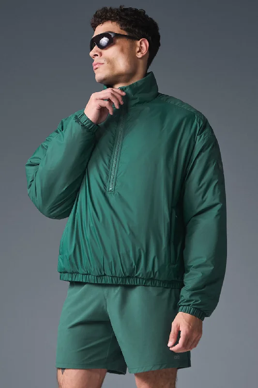 Deal of the Day Latitude Light Weight 1/2 Zip Pullover Jacket - Winter Ivy
