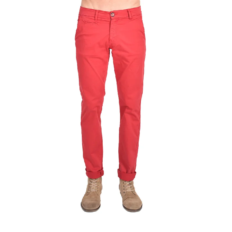Weekend Specials to Cherish Slim Fit Chino Pants - Ruby Red