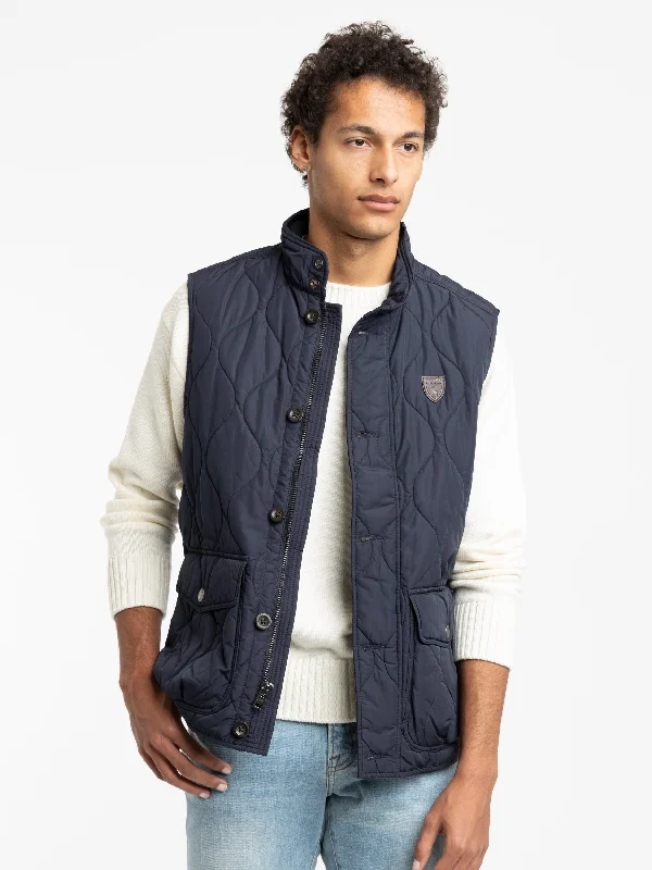 Flash Sale The Eastham Quilted Utility Vest in Navy