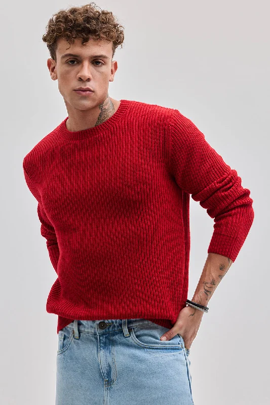 Today’s Deal Red Fisherman Knit Sweater