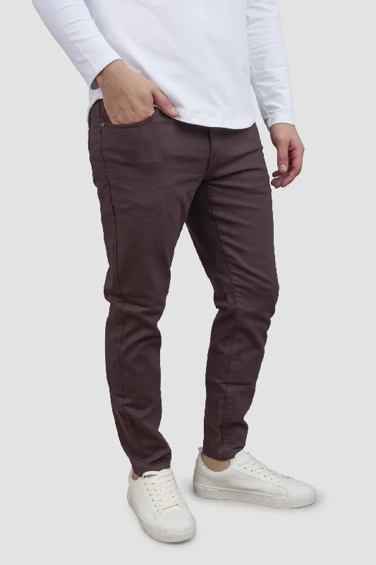 Super Sale Garment Dyed Stretch Jeans Mocha