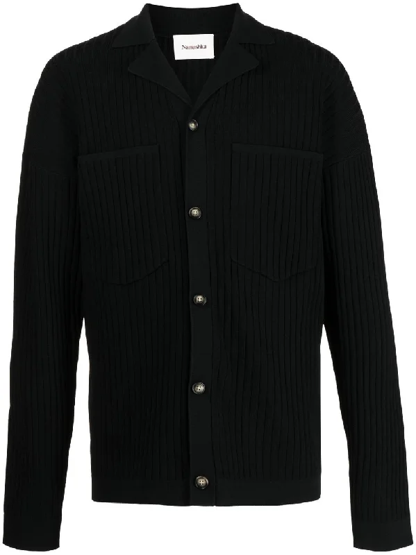 Crazy Savings Camp Collar Ribbed Cardigan