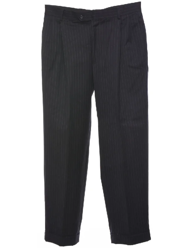 Fantastic Offers Wool Pinstriped Trousers - W34 L29