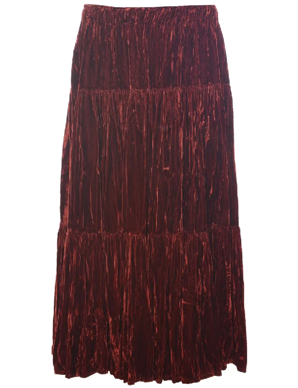 Hurry In Velvet Full Skirt - M
