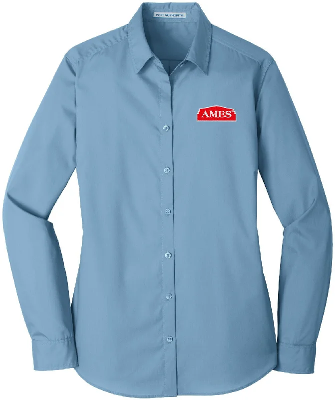 The Best Prices Port Authority Ladies Long Sleeve Carefree Poplin Shirt