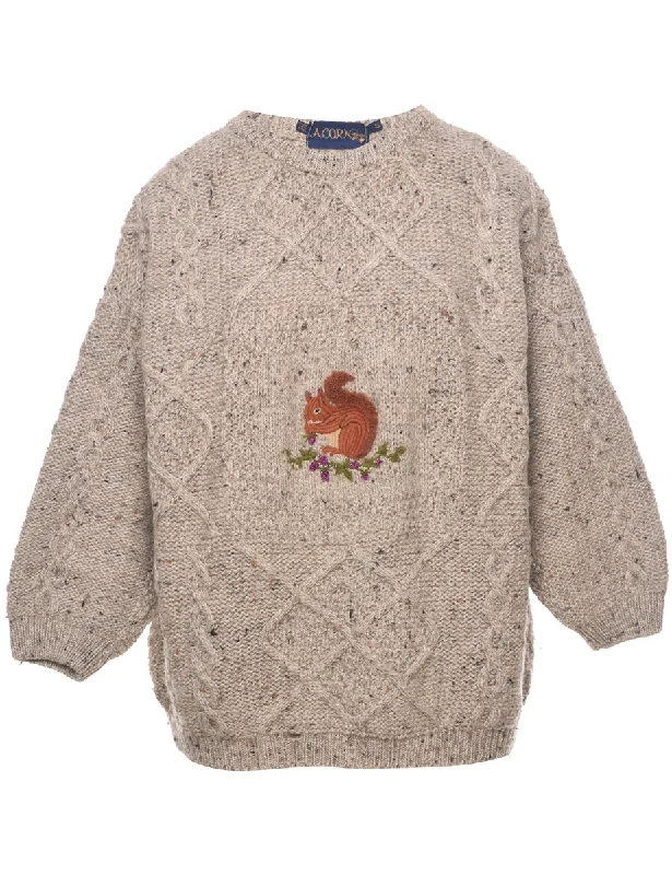 Weekend Savings Spectacular Wool Cable Knit Jumper - S