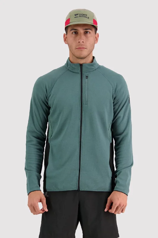 Price Slash Approach Merino Gridlock Jacket - Burnt Sage