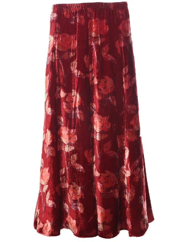 New Markdowns Velvet Maxi Skirt - L