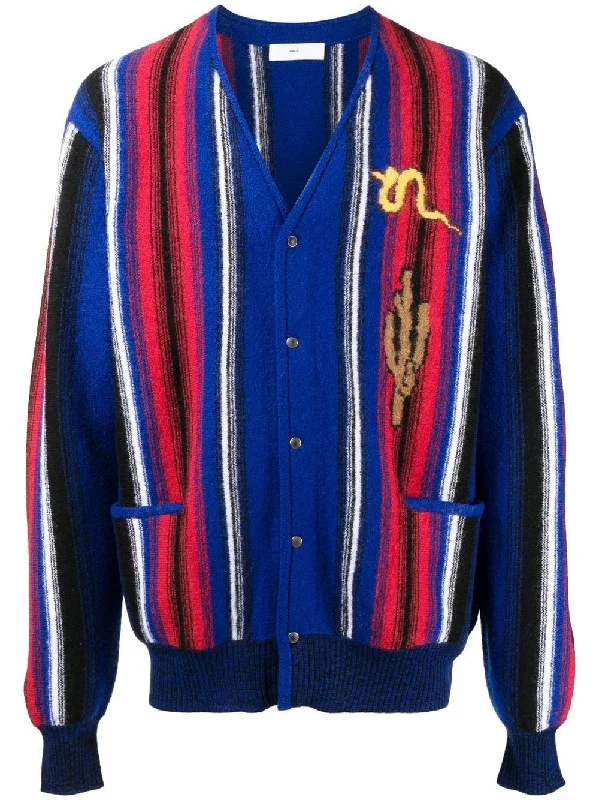 Pay Less Intarsia-Knit V-Neck Cardigan