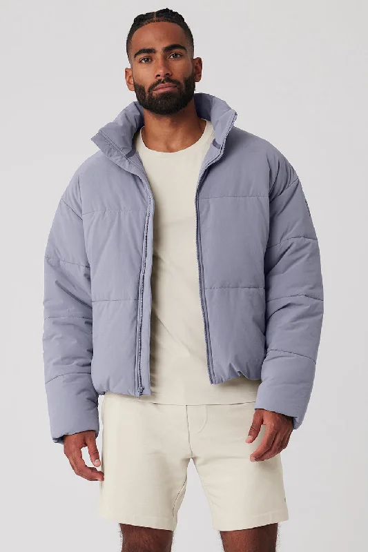 Weekend Savings Spree Stretch Woven Street Puffer - Fog