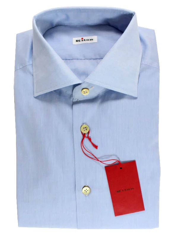 Year-End Sale Kiton Dress Shirt Blue 40 - 15 3/4 SALE