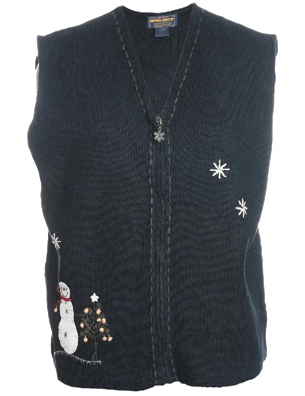 Last Chance Woolrich Snowman Christmas Vest - L