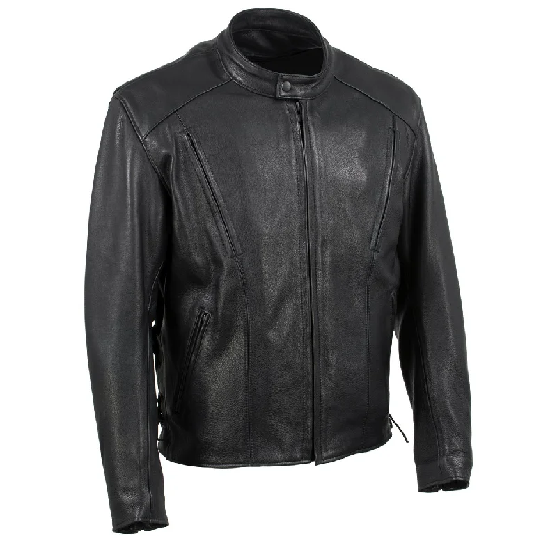 Super Sale Milwaukee Leather USA MADE MLJKM5002 Men's Black 'Air Stream' Vented Premium Leather Motorcycle Jacket with Side Laces Super Sale Milwaukee Leather USA MADE MLJKM5002 Men's Black 'Air Stream' Vented Premium Leather Motorcycle Jacket with Side Laces