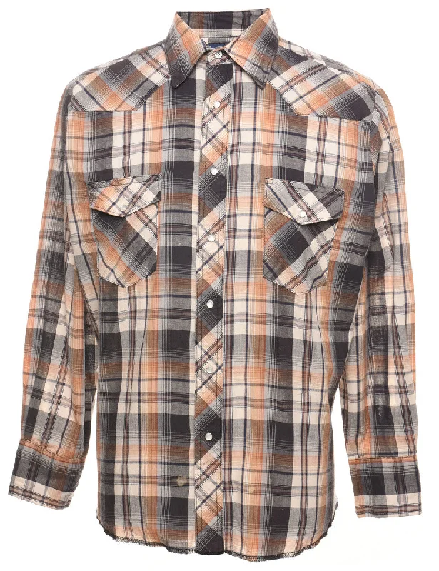 Blowout Sale Wrangler Checked Multi-Colour Shirt - L