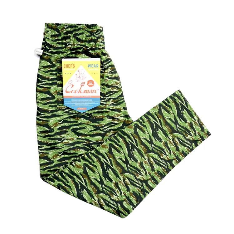 Referral Discount Cookman Chef Pants - Ripstop : Tiger Camo Green