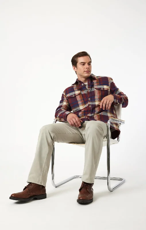 Exclusive Savings MATT RELAXED STRAIGHT LEG IN SILVER CASUAL TWILL